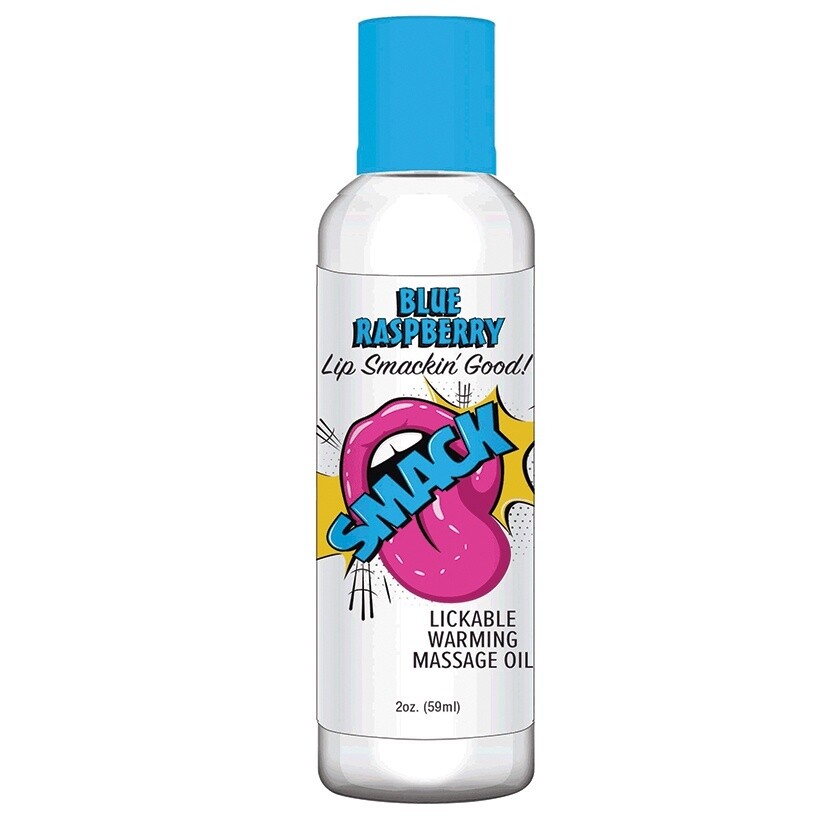 Smack Lickable Massage Oil, Flavor: Blue Raspberry