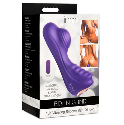 Inmi Ride N&#39; Grind 10X Vibrating Rechargeable Silicone Grinding Clitoral Stimulator with Remote Control