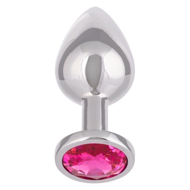Jewel Rose Pink Aluminum Anal Plug