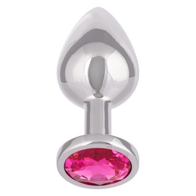 Jewel Rose Pink Aluminum Anal Plug