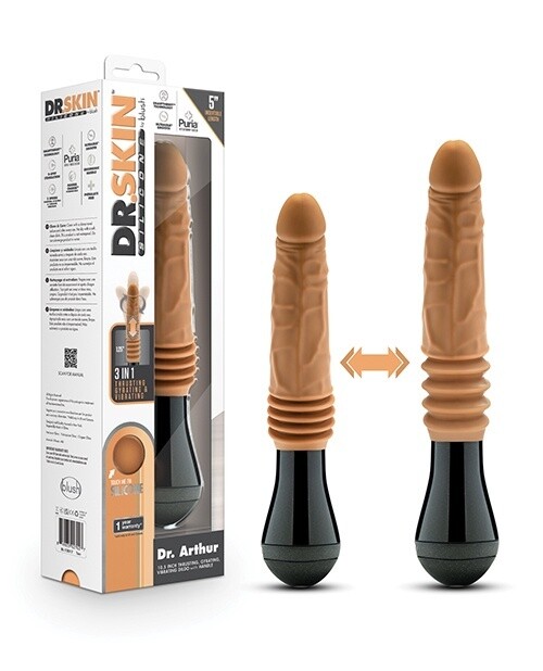 Dr. Arthur Rechargeable Thrusting Gyrating Vibrating 10.5&quot; Dildo