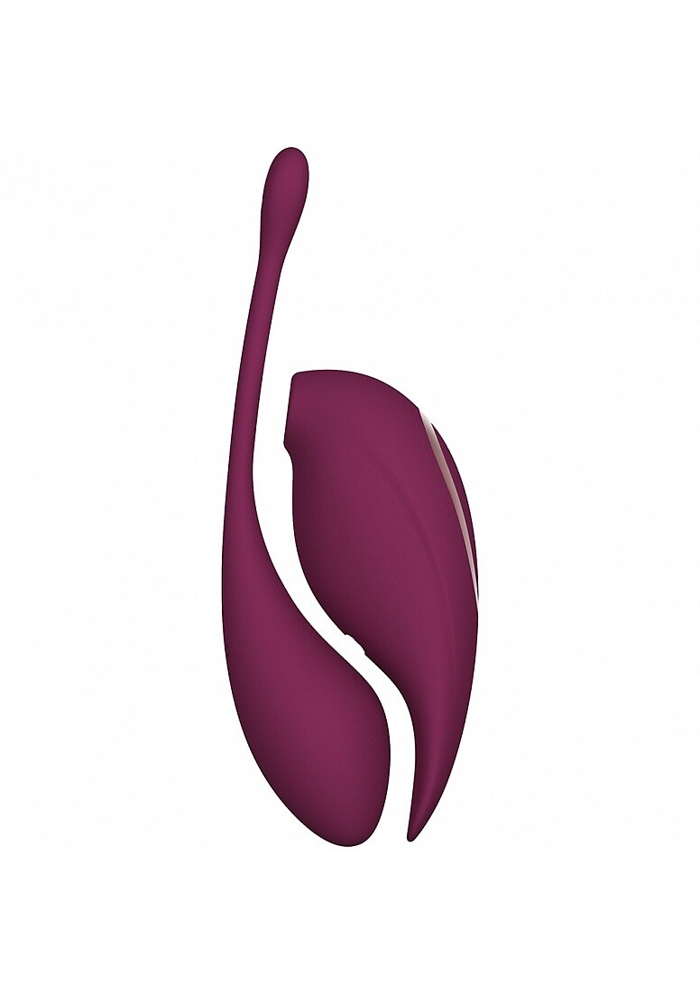 Twitch 2 - Clitoral Suction Stimulator and Insertable Egg, Color: Burgundy