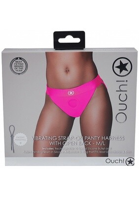 Rechargeable Vibrating Strap-On Panty with Adjustable O-Ring
