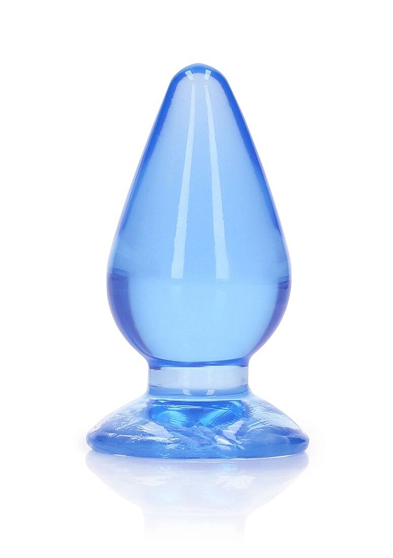 RealRock Crystal Clear 3.5&quot; Anal Plug, Color: Blue