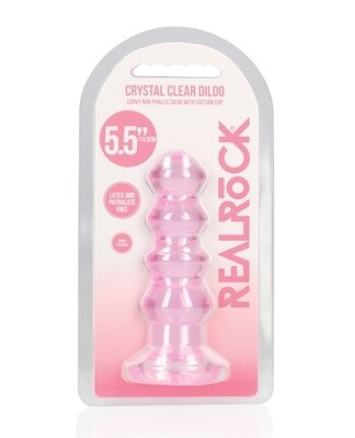 RealRock Crystal Clear 5.5&quot; Curvy Dildo