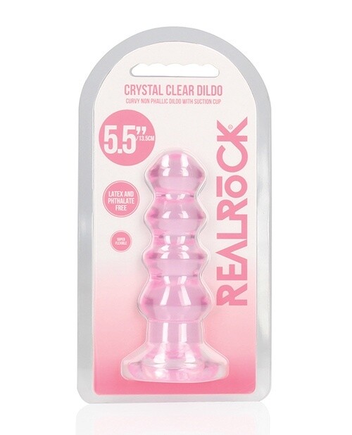 RealRock Crystal Clear 5.5&quot; Curvy Dildo