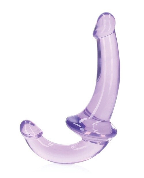 RealRock Crystal Clear 6&quot; Strapless Strap On, Color: Purple