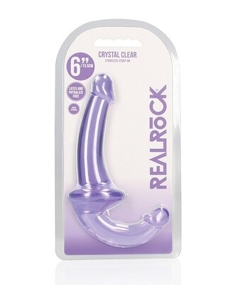 RealRock Crystal Clear 6&quot; Strapless Strap On