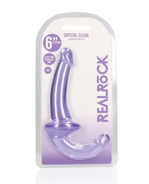 RealRock Crystal Clear 6&quot; Strapless Strap On