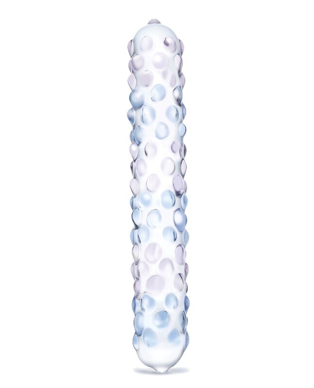 Glas Purple Rose Nubby Dildo