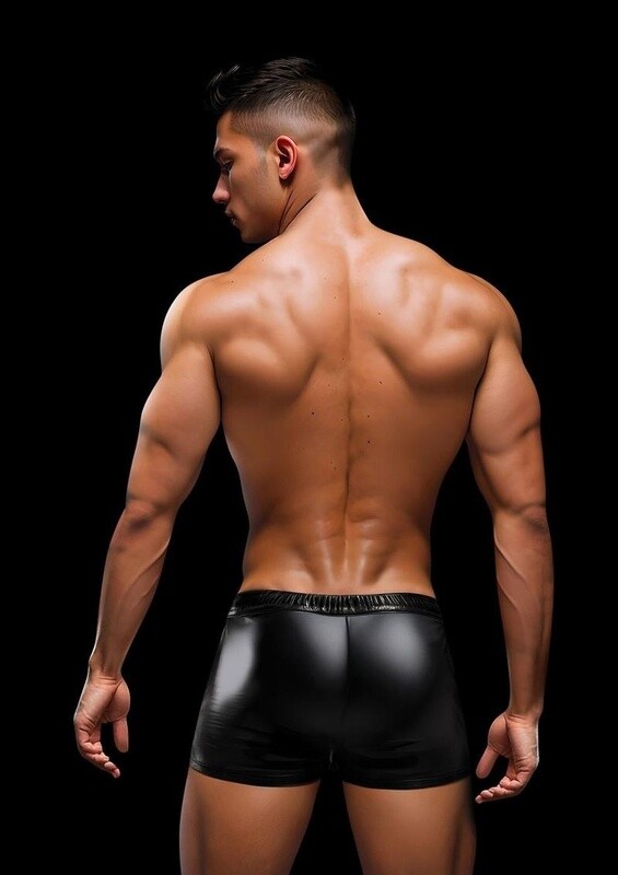 Envy Wet Look Lace Up Trunks