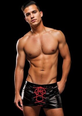 Envy Wet Look Lace Up Trunks