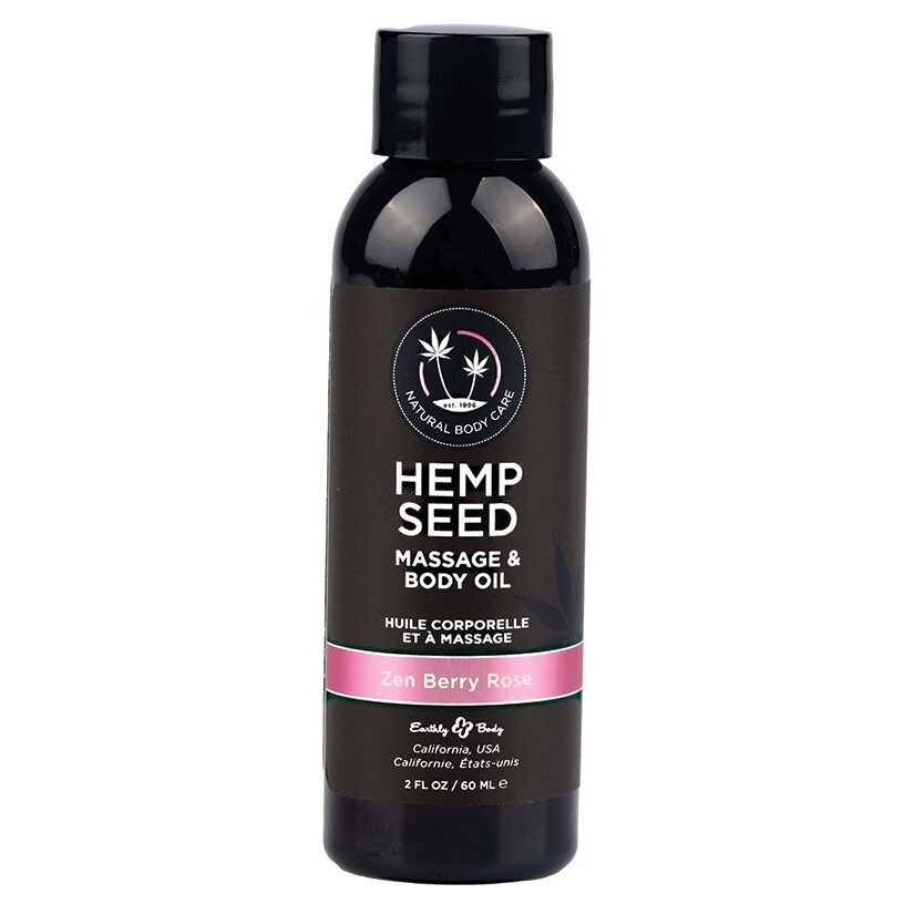 Hemp Seed Massage &amp; Body Oil Zen Berry Rose