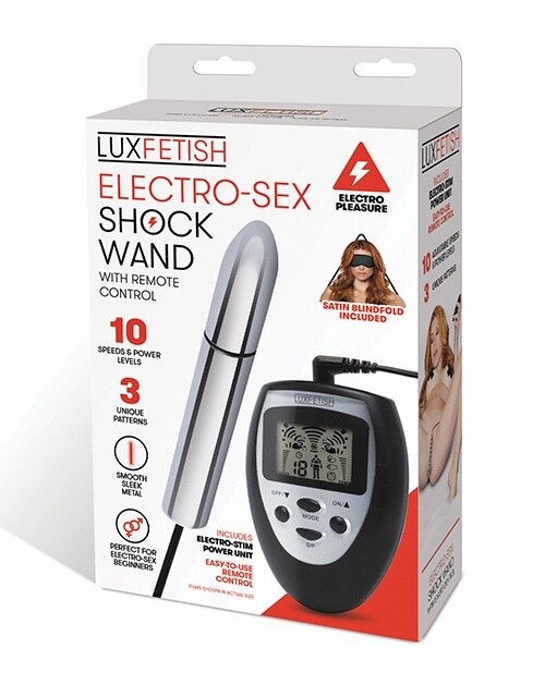 Lux Fetish Electro Sex Shock Wand with Remote Control