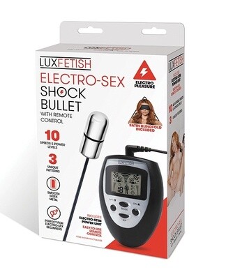 Lux Fetish Electro Sex Shock Bullet with Remote Control