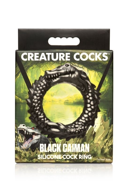 Creature Cocks Black Caiman Silicone Cock Ring