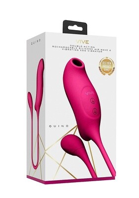 Vive Quino Double Action Air Wave &amp; Vibrating Egg