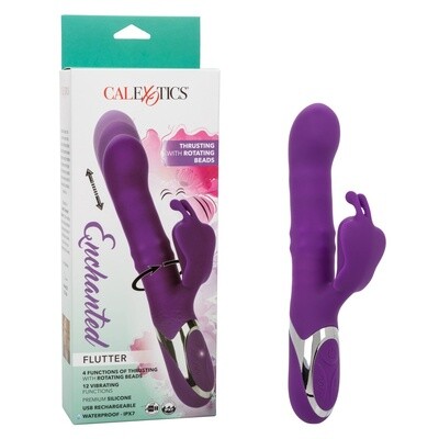 Enchanted Flutter Thrusting &amp; Rotating Dual Action Vibrator