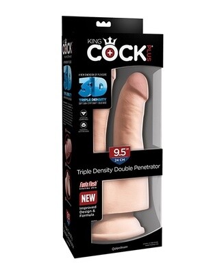 King Cock Plus Triple Density 9.5&quot; Double Penetrator Dildo