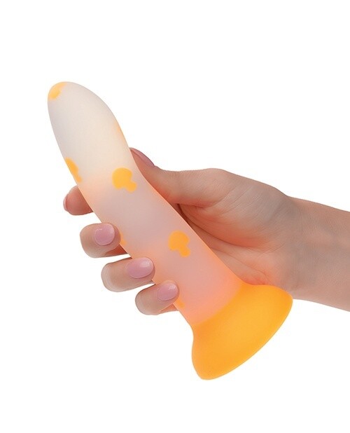 Glow Stick Mushroom Silicone Glow in the Dark Dildo with Suction Base