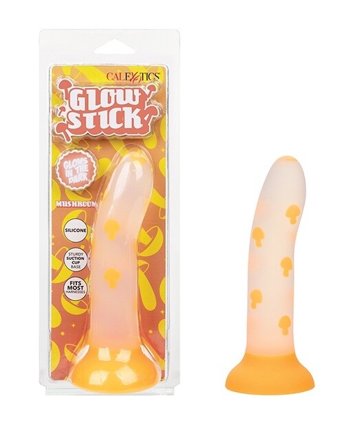 Glow Stick Mushroom Silicone Glow in the Dark Dildo with Suction Base