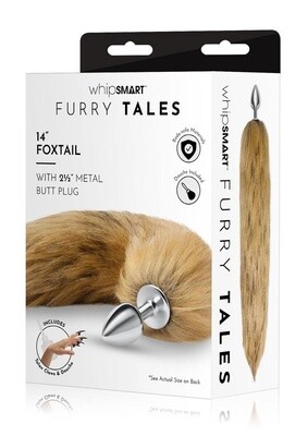 Furry Tales 14&quot; Brown Foxtail Metal Plug