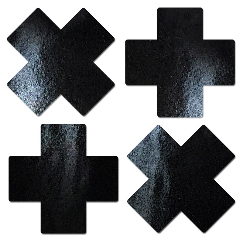 Pastease Faux Latex Cross Pasties