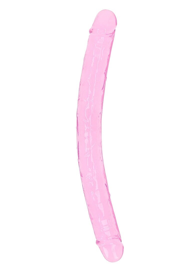 Realrock Crystal Clear 13&quot; Double Dong, Colors: Pink