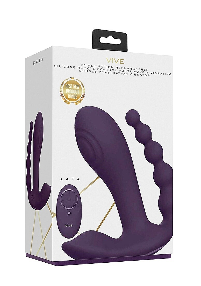 Vive Kata Triple Motor Remote Control Vibrator, Color: Purple