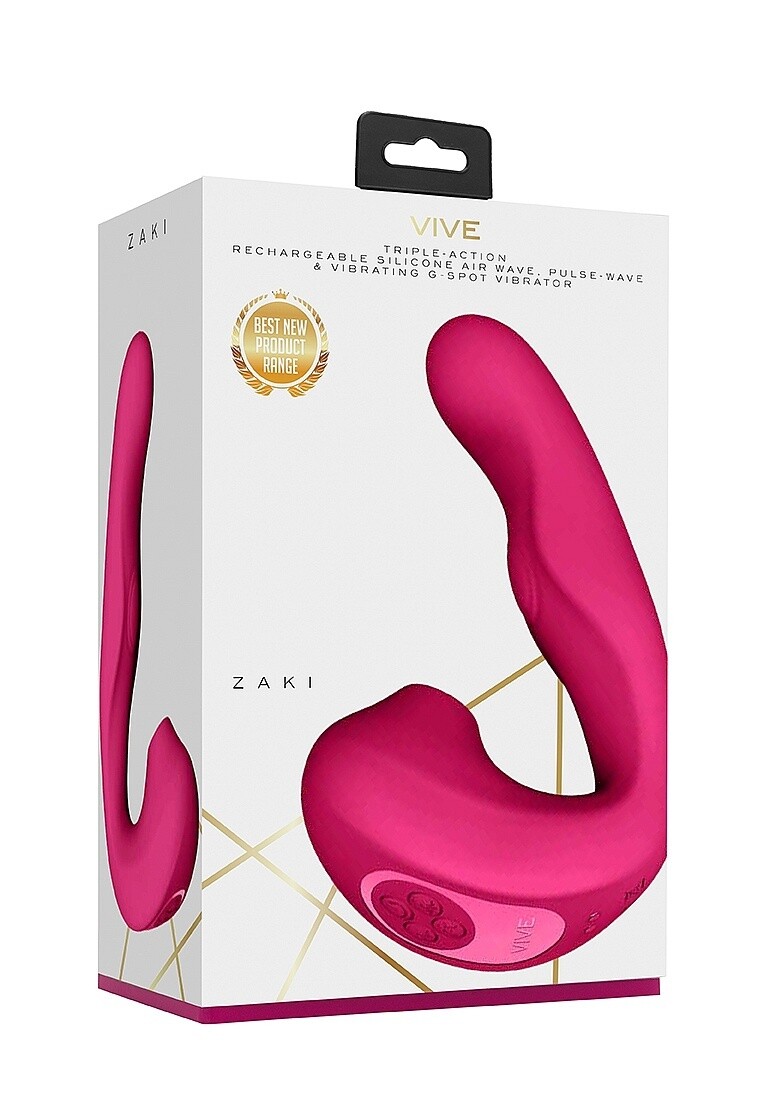 Vive Zaki Pulse Wave G-Spot Vibrator, Color: Pink