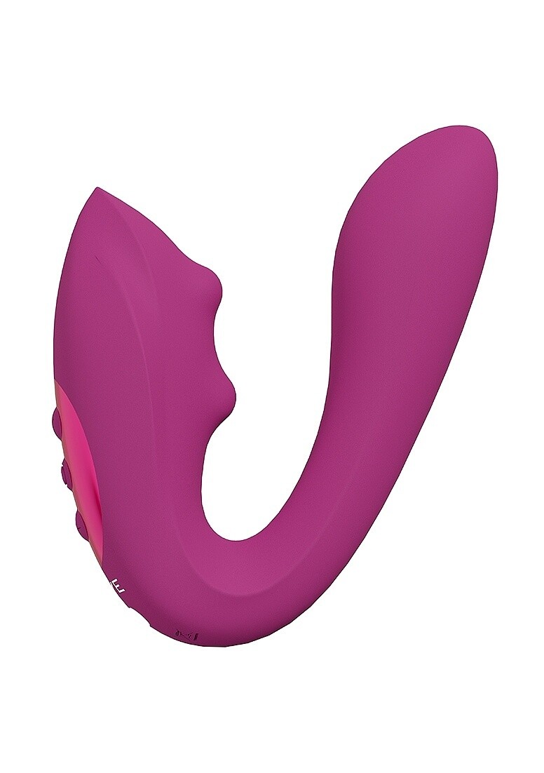 Vive Yuki Dual G-Spot Vibrator with Massaging Beads, Color: Pink