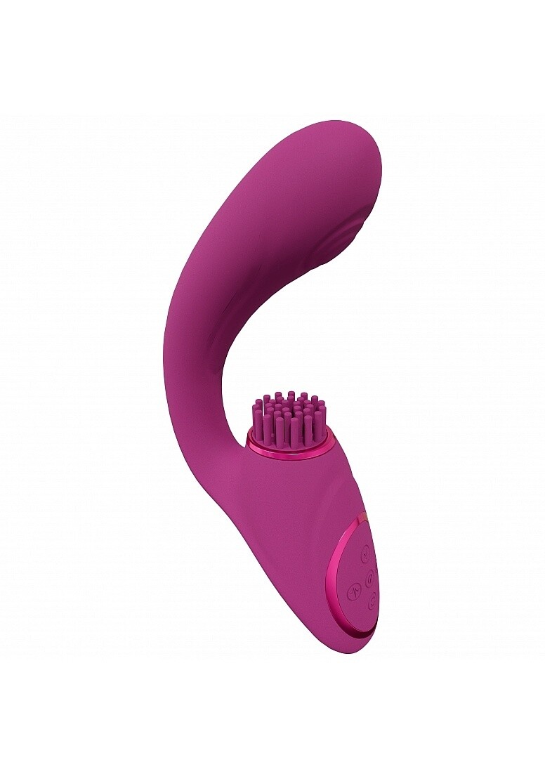 Vive Gen Triple G-Spot Vibrator with Clitoral Stimulator, Color: Pink