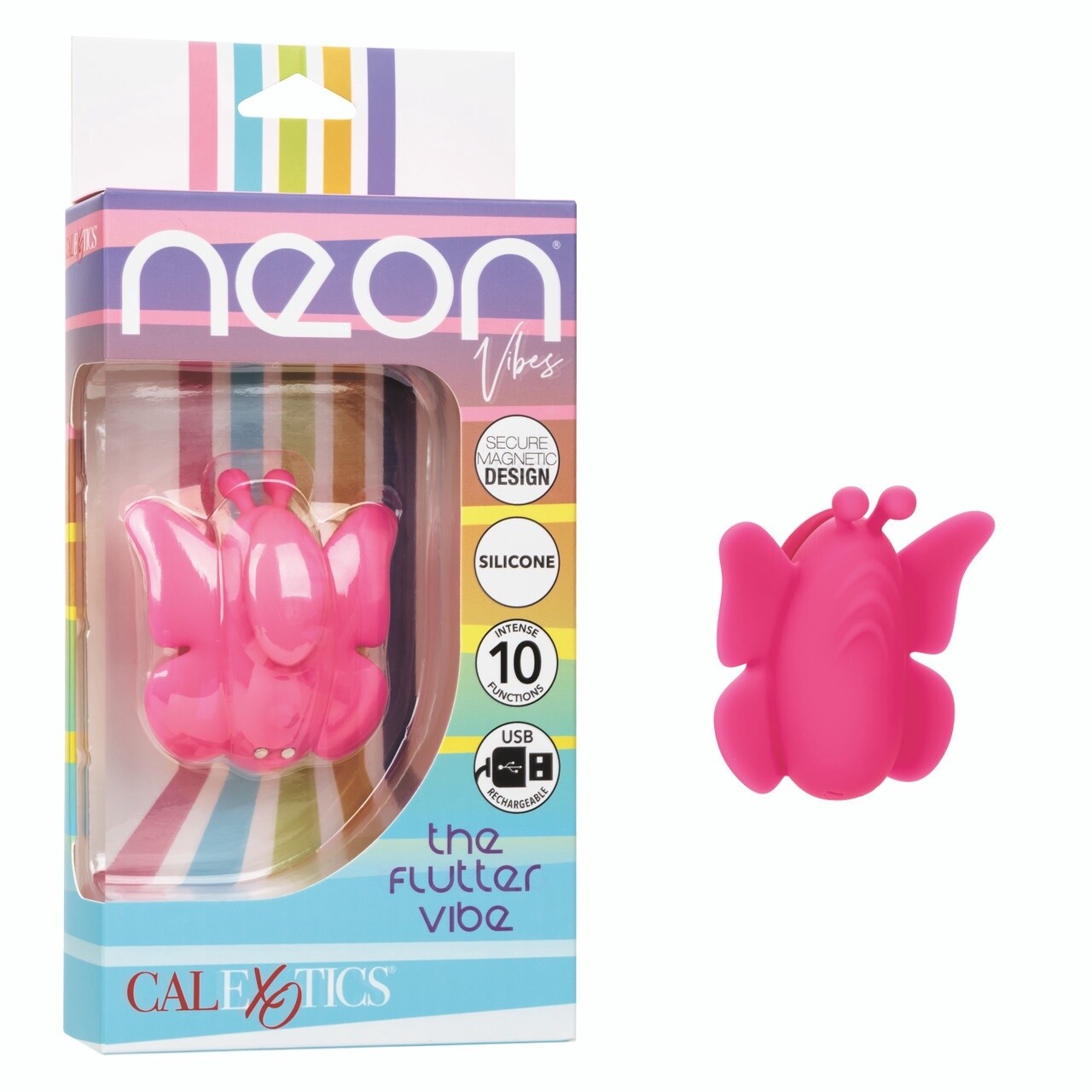 Neon Vibes The Flutter Vibe Rechargeable Butterfly Panty Vibe