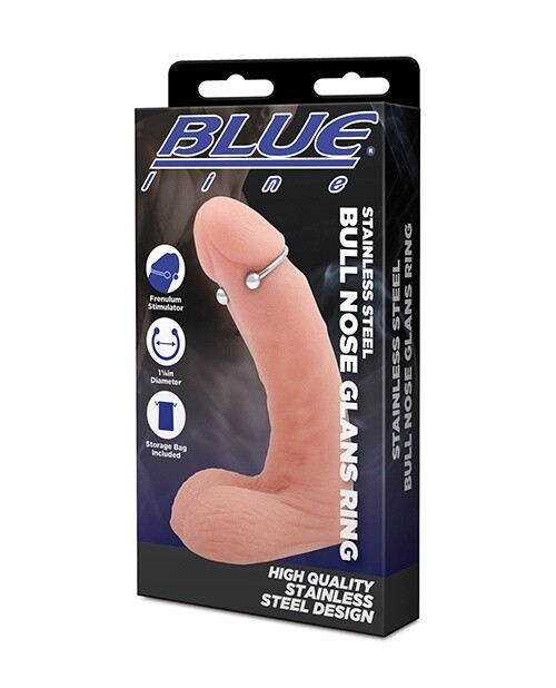 Blue Line Stainless Steel Bull Nose Glans Ring 32mm