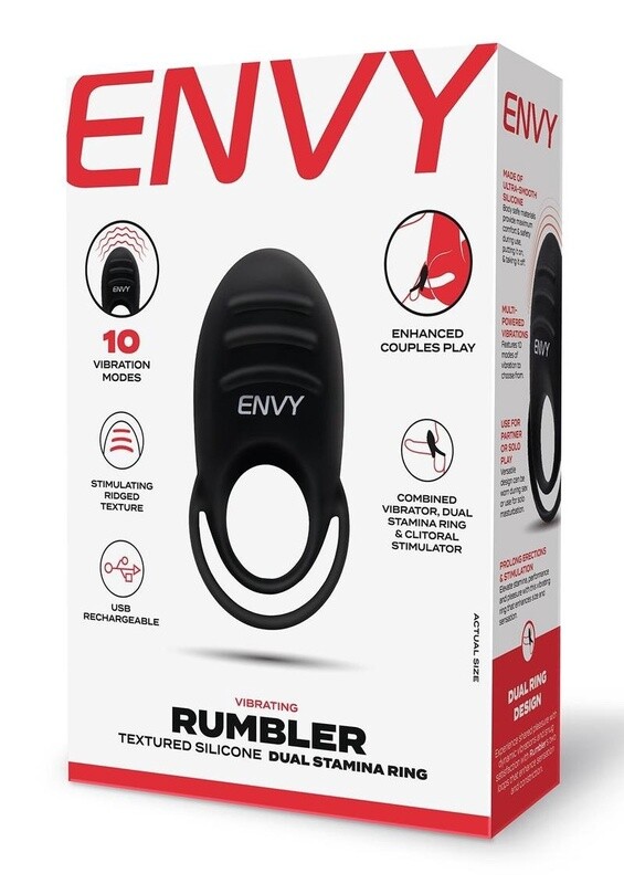 Envy Rumbler Rechargeable Textured Dual Stamina Ring