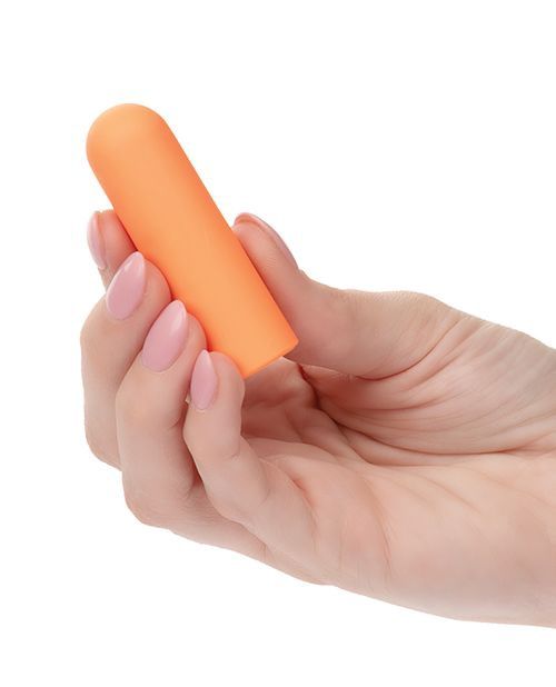 Turbo Buzz Rechargeable Rounded Mini Bullet, Color: Orange