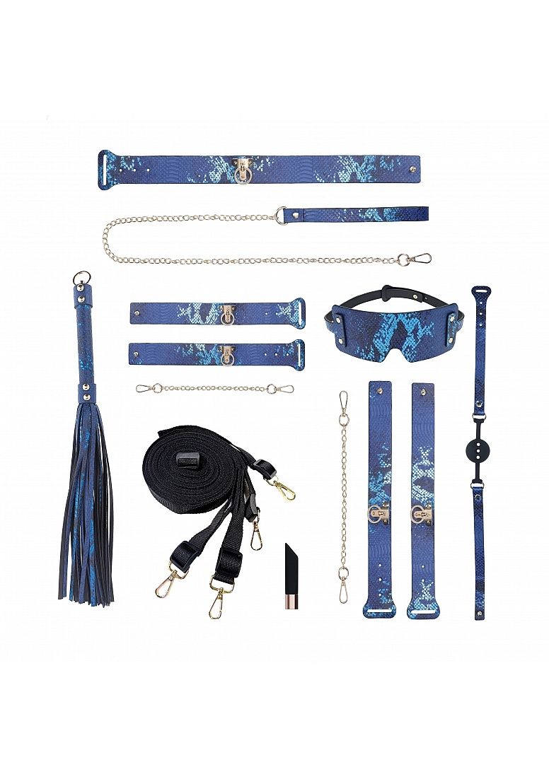 Florence Collection -All In One Bondage Kit with Bag, Color: Blue