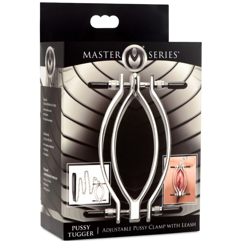 Master Series Pussy Tugger Adjustable Pussy Clamp with Leash