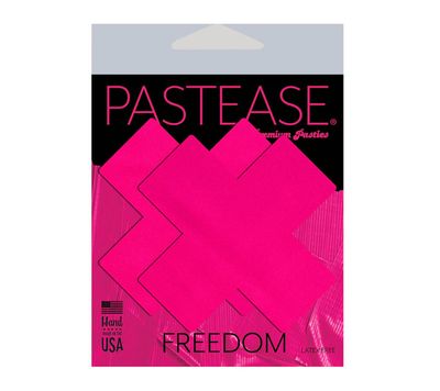 Pastease Plus X Neon Pink Day-Glow Cross Pasties