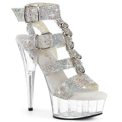 Delight 6&quot; Rhinestone Embellished T-Strap Sandal