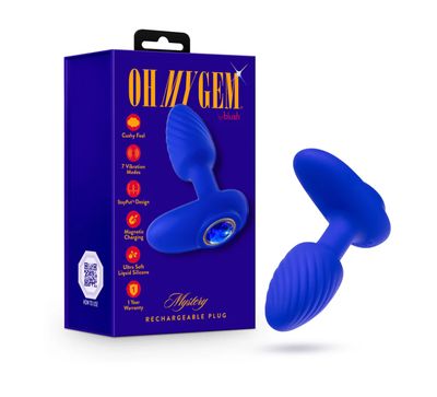 Oh My Gem Mystery Sapphire Blue Rechargeable Plug