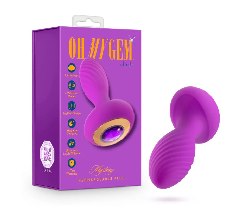 Oh My Gem Charm Amethyst Rechargeable Plug