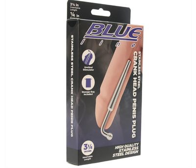 Blue Line  Stainless Steel Crank Head Penis Plug
