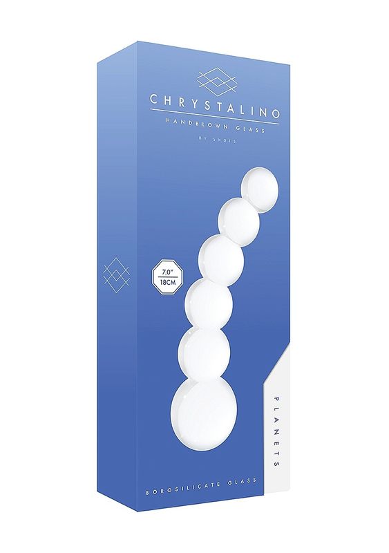 Chrystalino Planets Handblow Glass Dildo