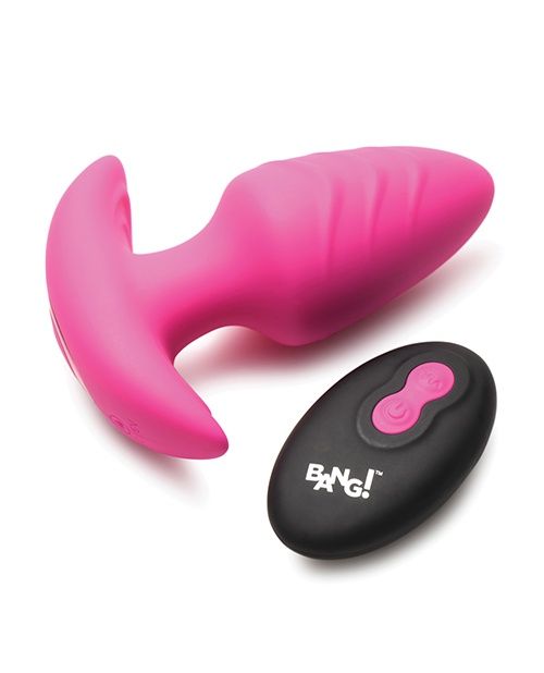 Bang! Rotating Vibrating Rechargeable Silicone Butt Plug with Remote