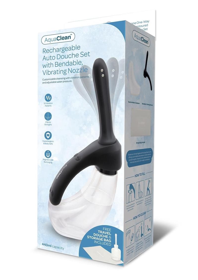 AquaClean Rechargeable Vibrating Auto Douche Set