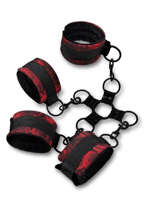 Secret Kisses Rosegasm Hogtie with Satin Blindfold Set