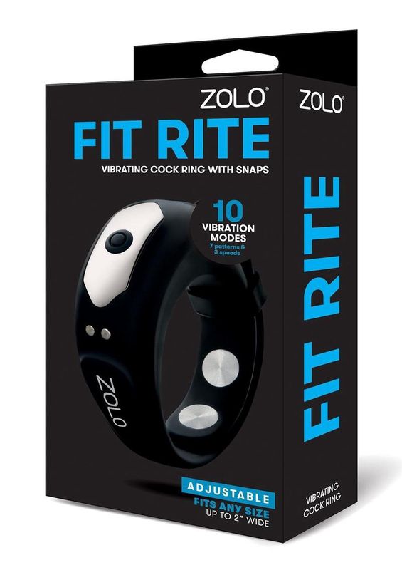 ZOLO Fit Rite Vibrating Cock Ring with Snaps