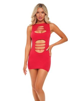 Pink Lipstick Can&#39;t Commit Shredded Dress
