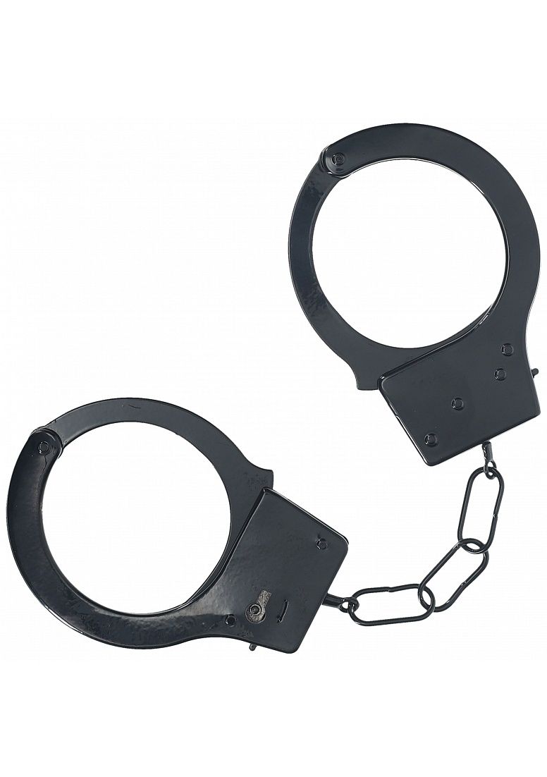 Classic Metal Handcuffs, Color: Black